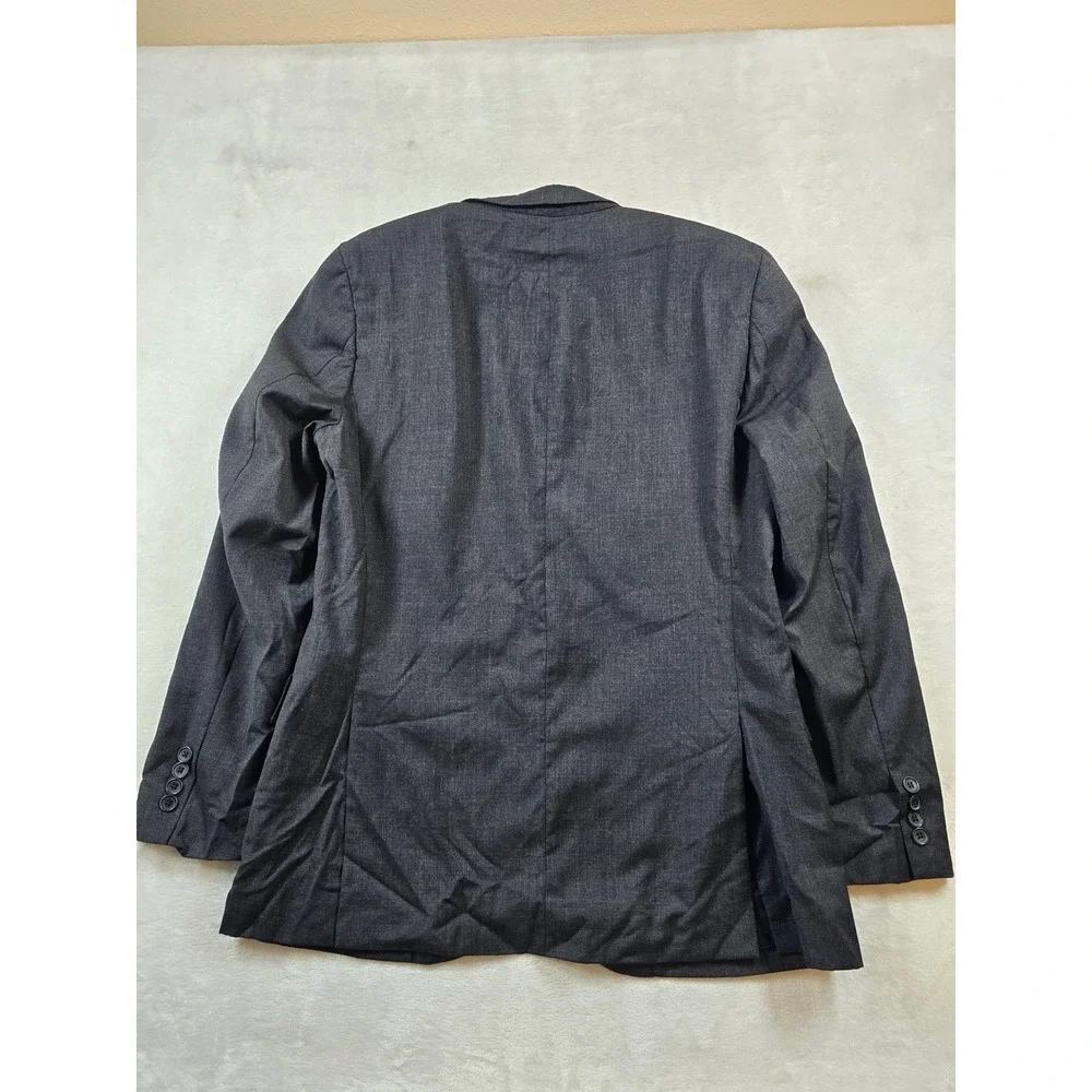 J.Crew Blazer Men 40R Charcoal Gray Wool Blend Two Button Sport Coat Suit Jacket